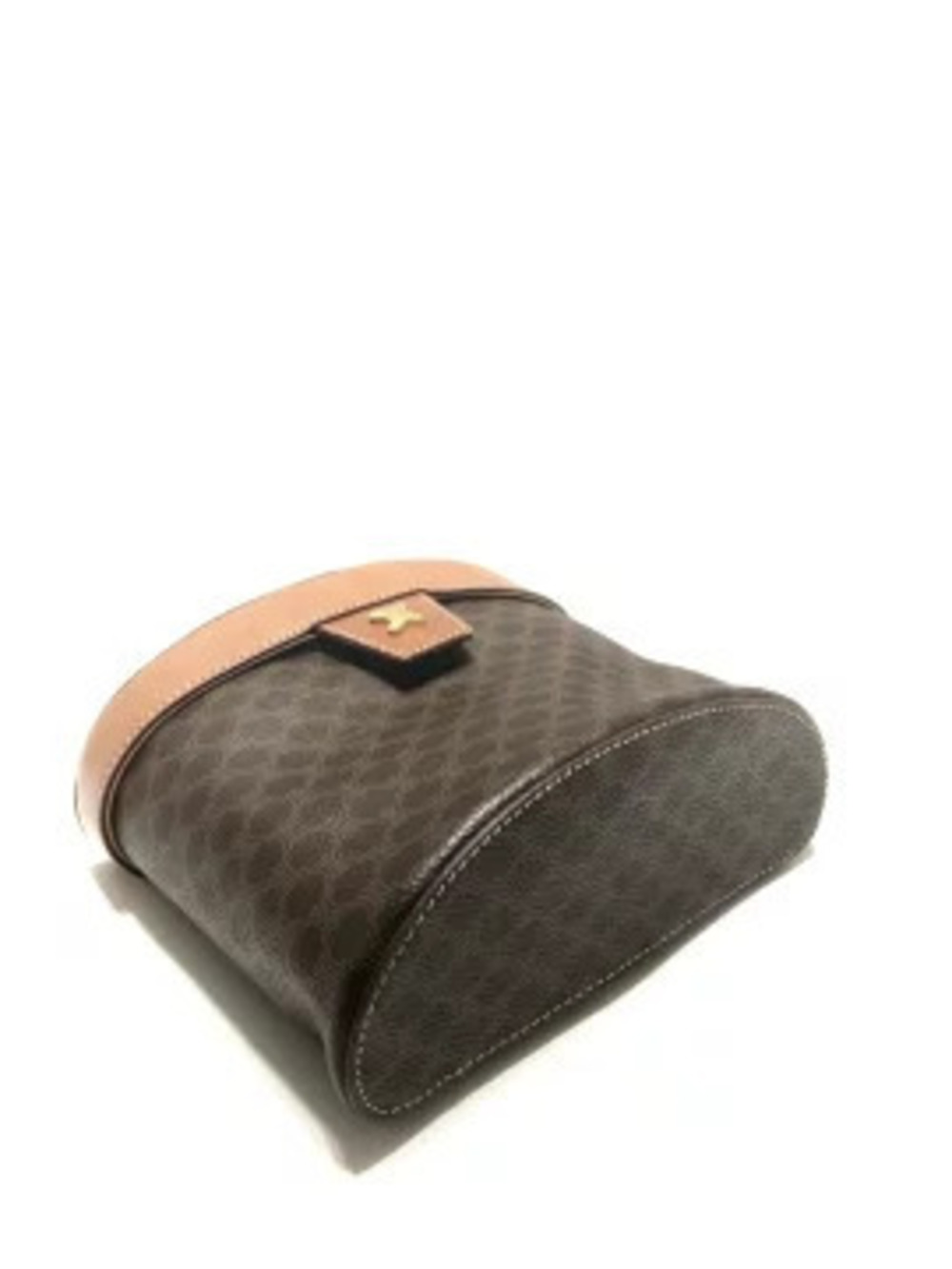 Celine Handbag Macadam brown dark vinyl chloride leather - Picture 3 of 5